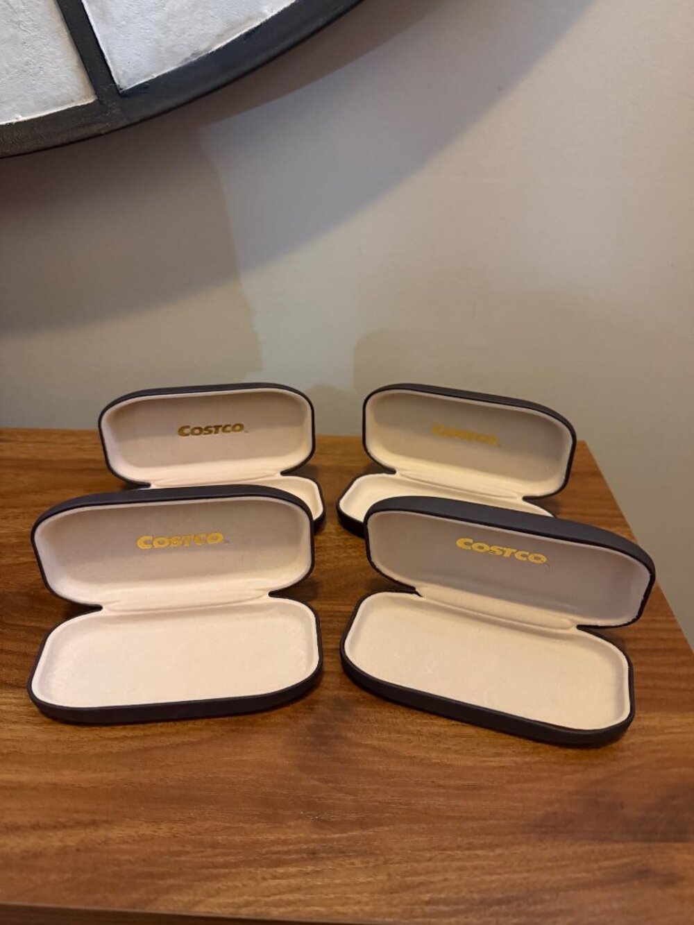 Costco Clip-On Sunglass Hard Clam Shell Travel Cases Total of 4 EMPTY